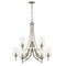 Z-Lite Joliet 9 Light Chandelier, Brushed Nickel & Clear 473-9BN - alternate 4